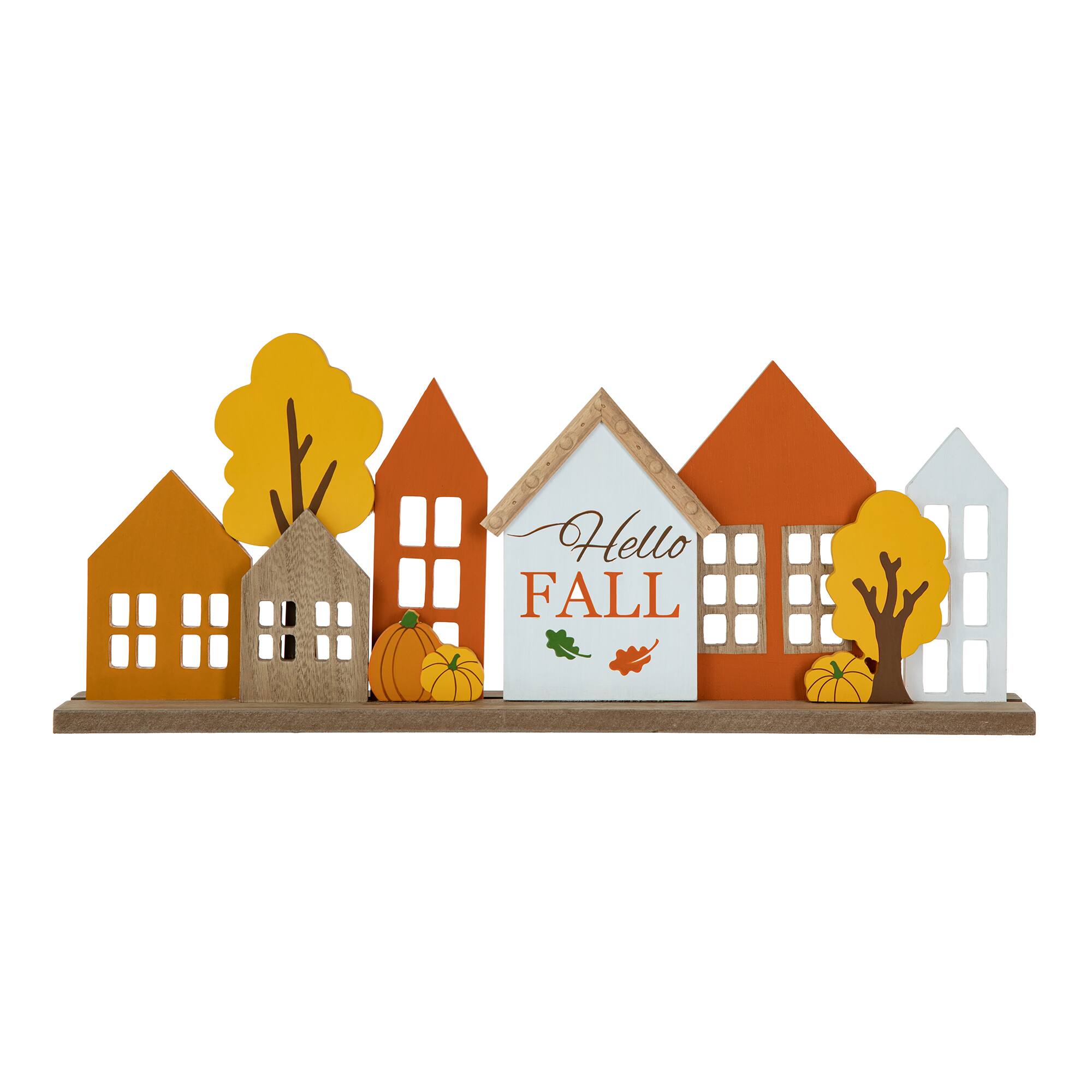 Glitzhome® 20" Fall Wood House Table Décor